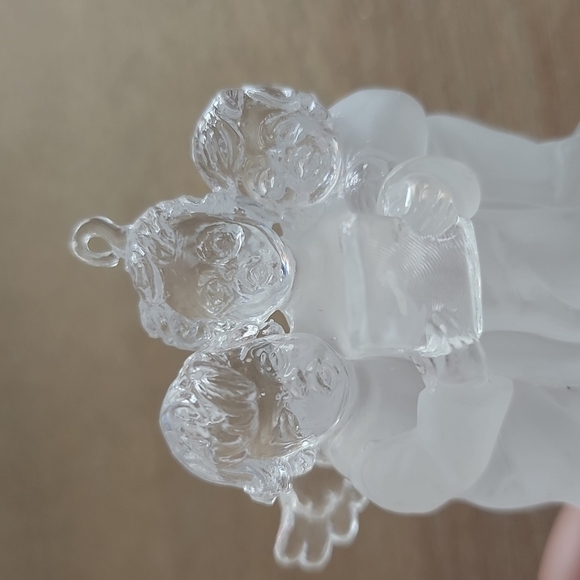 Frosted Acrylic Cherub Carolers Ornament - Picture 4 of 8